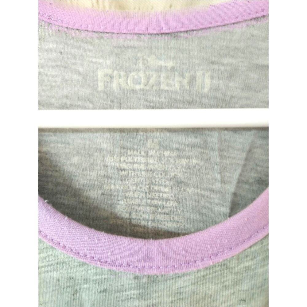 Frozen Disney M 3/4 sleeves girls blouse purple gray sleepwear size M - Picture 3 of 3